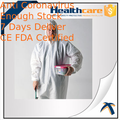 25G PP Disposable Protective Coverall With Reinforced Sleeves And Chest