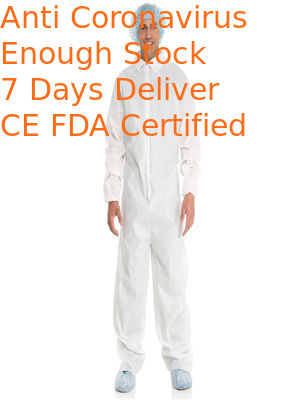 Non Woven Disposable Coverall Suit For Bacterial / Particulates / Liquid Prevention