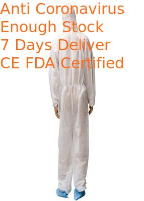Breathable Disposable Coverall Suit For Laboratories / Heavy Dust Environments