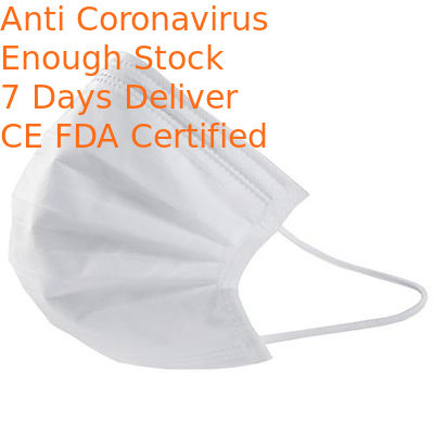 3 - Layer Disposable Face Mask High Elastic Ear Hanging Absorbs Hot Air