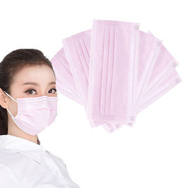 Skin Friendly Disposable Face Mask Pink Color Wind / Sunlight Prevent