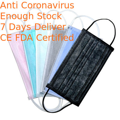 Against Flu Disposable Face Mask Three Fold Design Protection Anti Sterile
