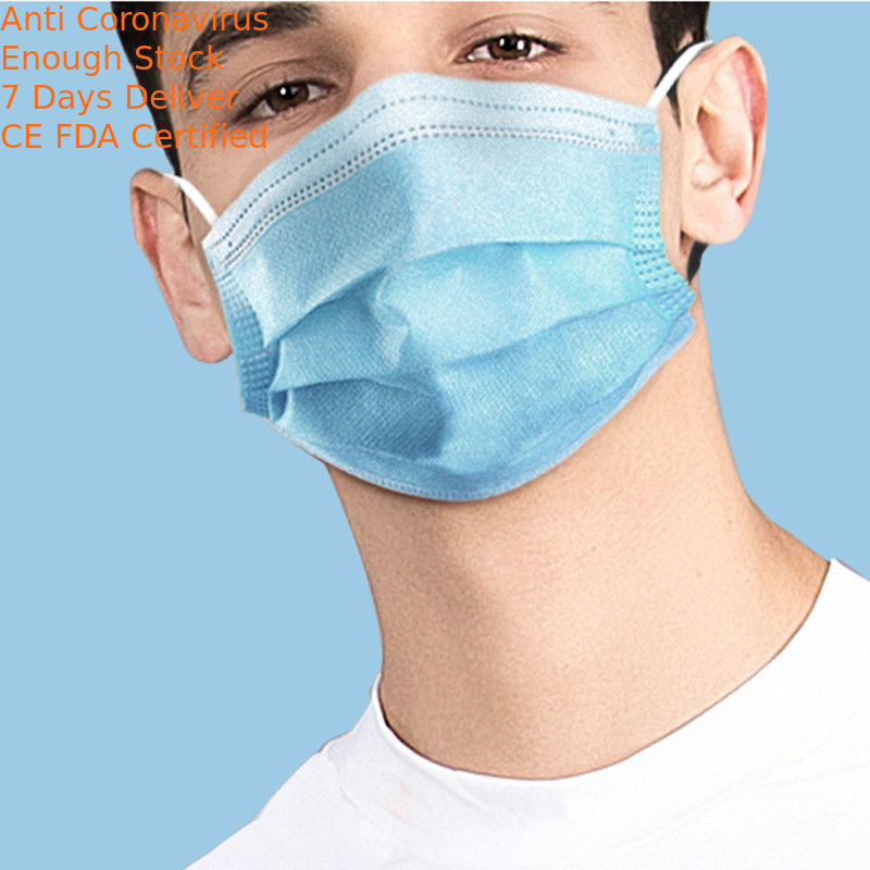 Anti Virus 3 Ply Surgical Face Mask , Disposable Nose Mask For Dust Free Workshop