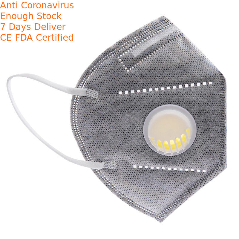 4 layers Disposable Earloop Face Mask Grey Color Non Woven Fabric Material