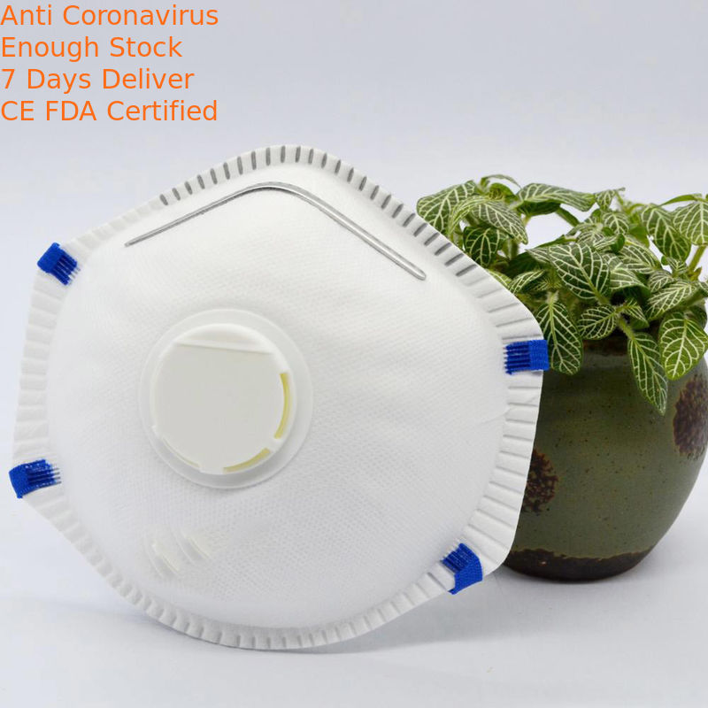 Grey Color Ffp2 Cup Mask No Maintenance  With Foam Nose Cushion Wedge