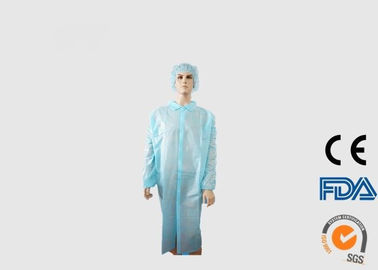 चीन मेडिकल छात्रों / आगंतुकों के लिए Spunbond Polypropylene डिस्पोजेबल लैब जैकेट फैक्टरी