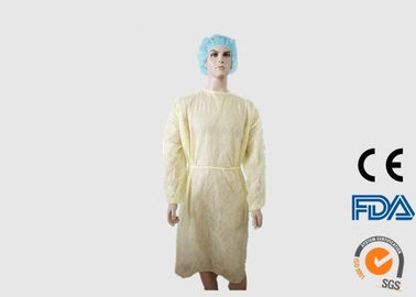 चीन पानी से बचाने वाली क्रीम डिस्पोजेबल मेडिकल गाउन, 20 जी पीपी डिस्पोजेबल आगंतुक कोट फैक्टरी